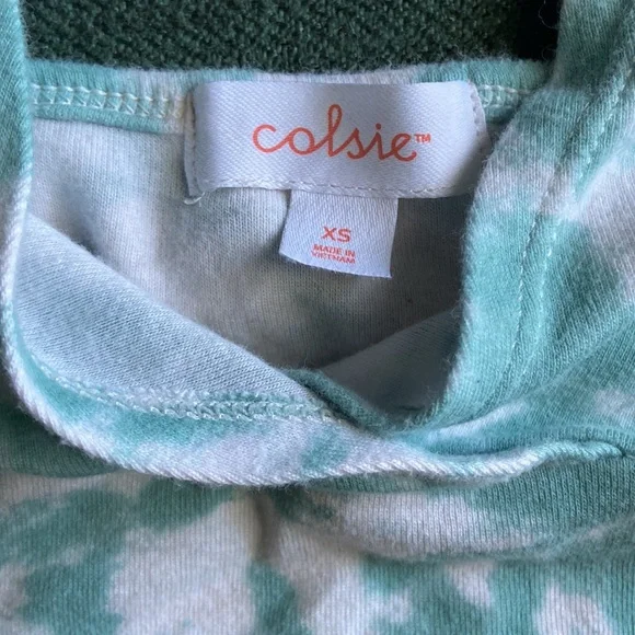 Colsie blue and white tie dyed crop top bralette - Picture 2 of 3